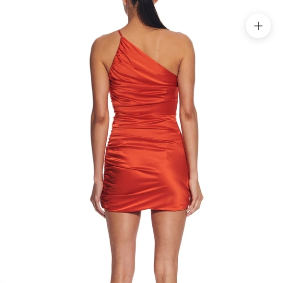 The SEI One Shoulder Ruched Mini Dress - Picture 4 of 11